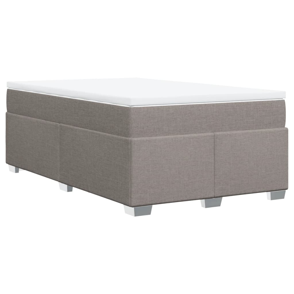 Sommier à lattes de lit avec matelas Taupe 120x200 cm Tissu