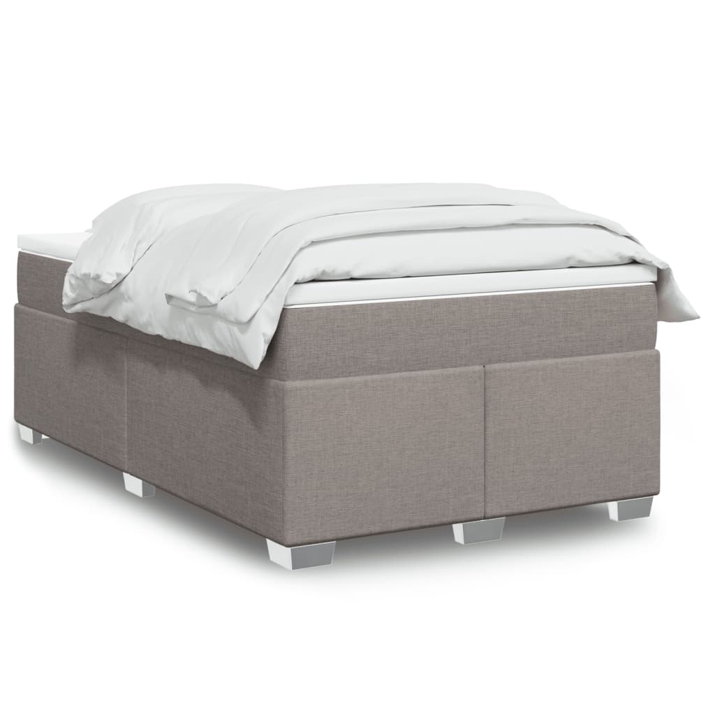 Sommier à lattes de lit avec matelas Taupe 120x200 cm Tissu