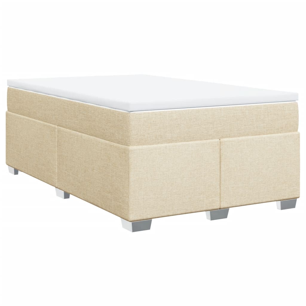 Sommier à lattes de lit avec matelas Crème 120x200 cm Tissu - XIOS