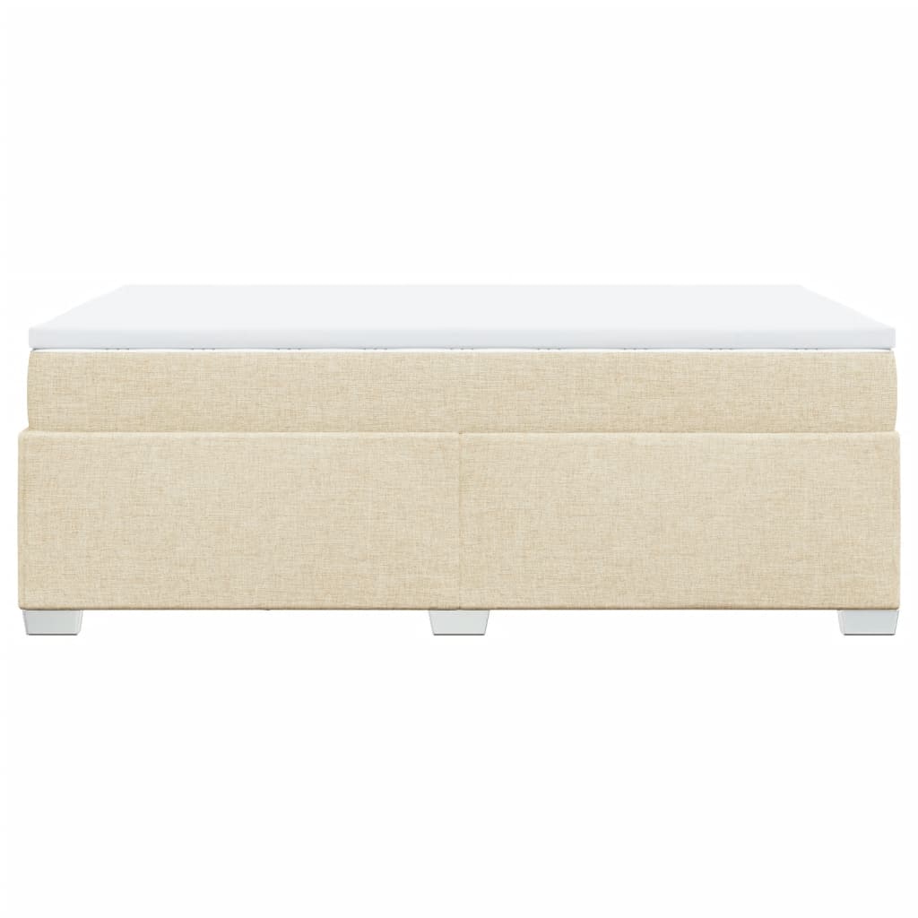 Sommier à lattes de lit avec matelas Crème 120x200 cm Tissu - XIOS