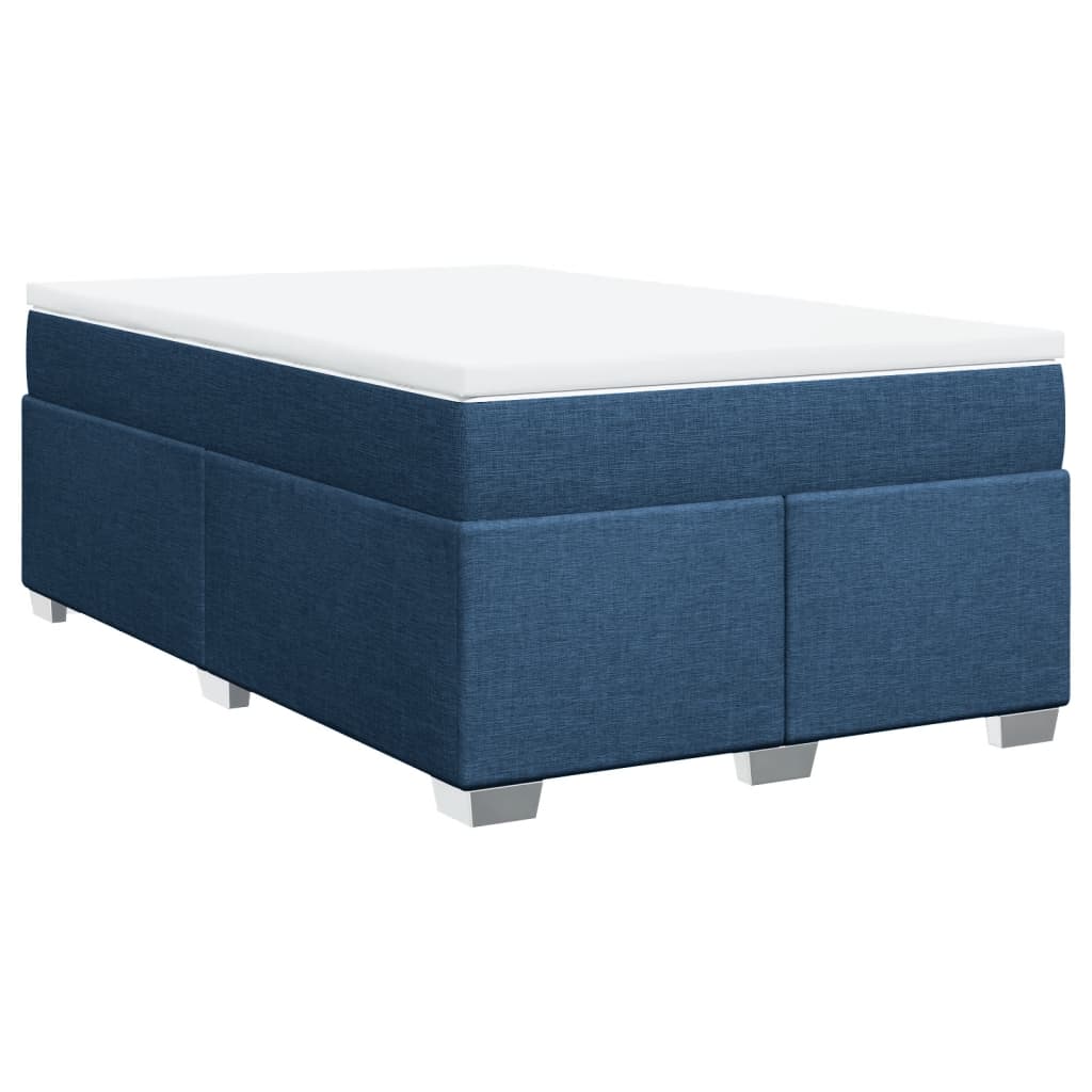 Sommier à lattes de lit avec matelas Bleu 120x200 cm Tissu - XIOS