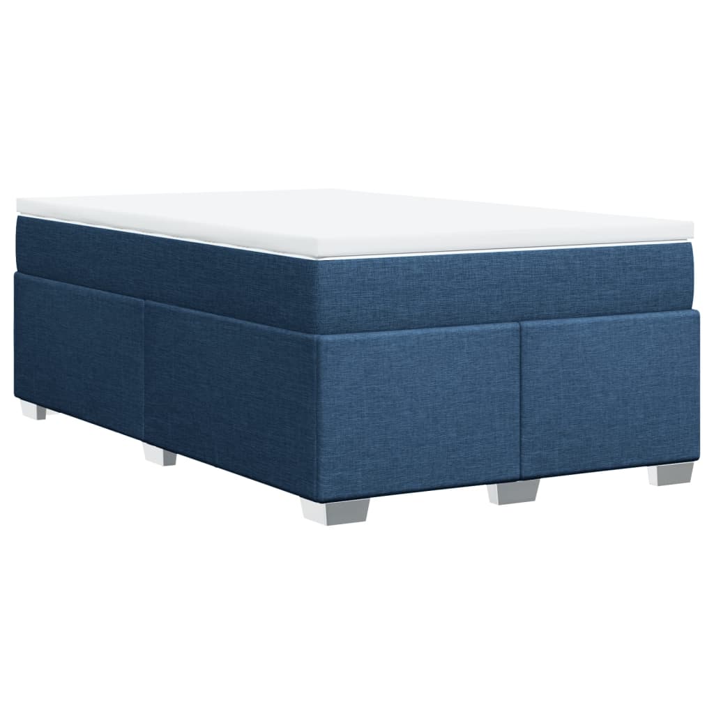 Sommier à lattes de lit avec matelas Bleu 120x200 cm Tissu - XIOS