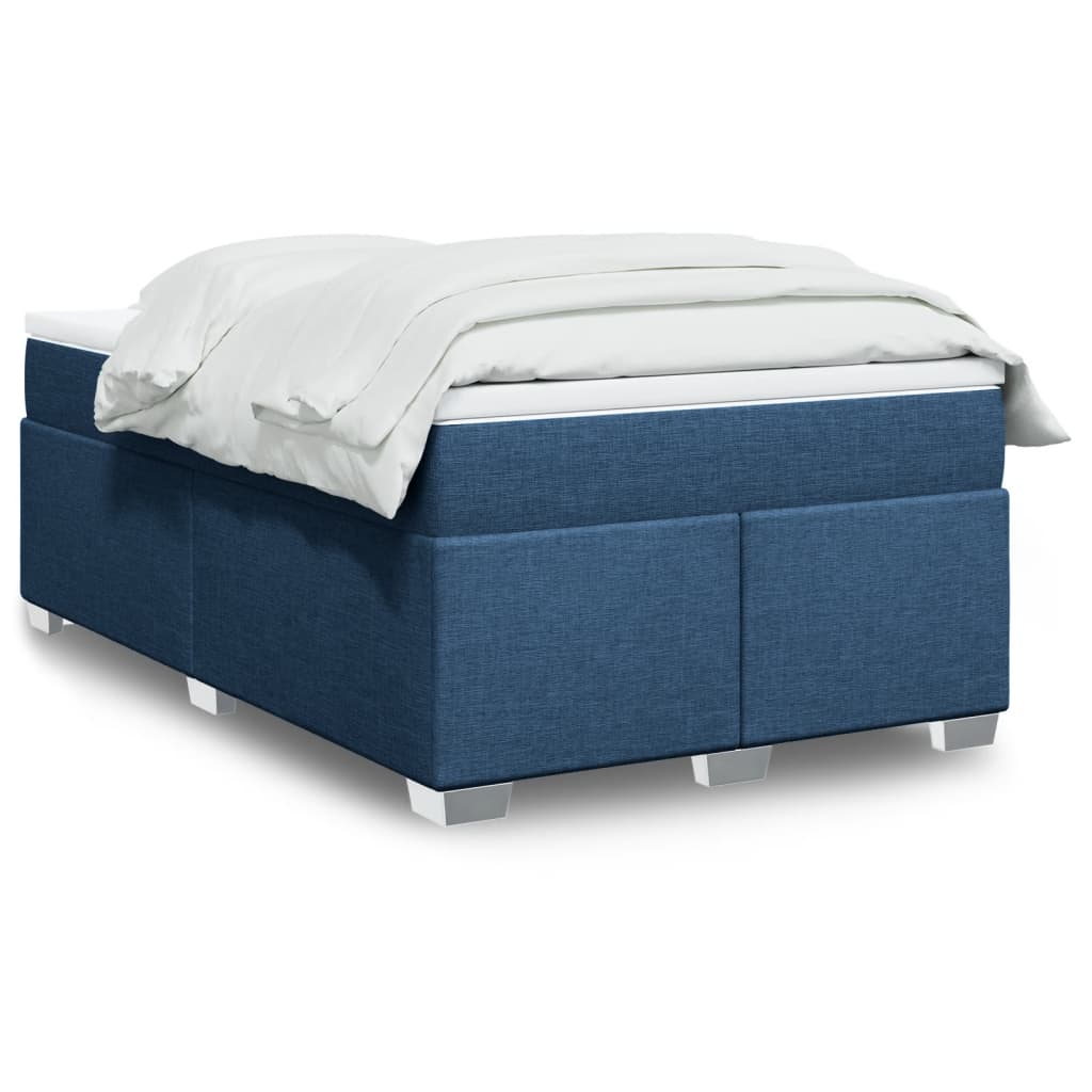 Sommier à lattes de lit avec matelas Bleu 120x200 cm Tissu - XIOS