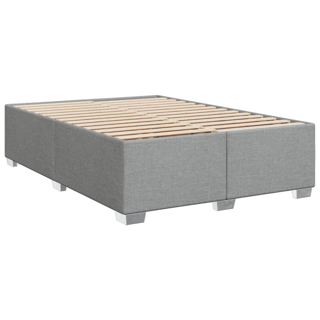 Sommier à lattes de lit avec matelas Gris clair 140x190cm Tissu - XIOS