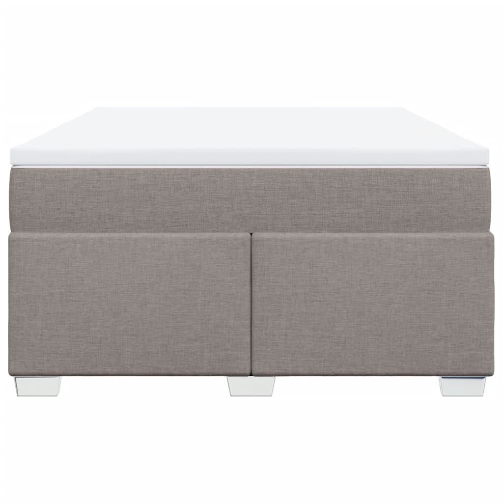 Sommier à lattes de lit avec matelas Taupe 140x190 cm Tissu - XIOS