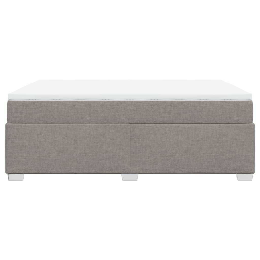 Sommier à lattes de lit avec matelas Taupe 140x190 cm Tissu - XIOS