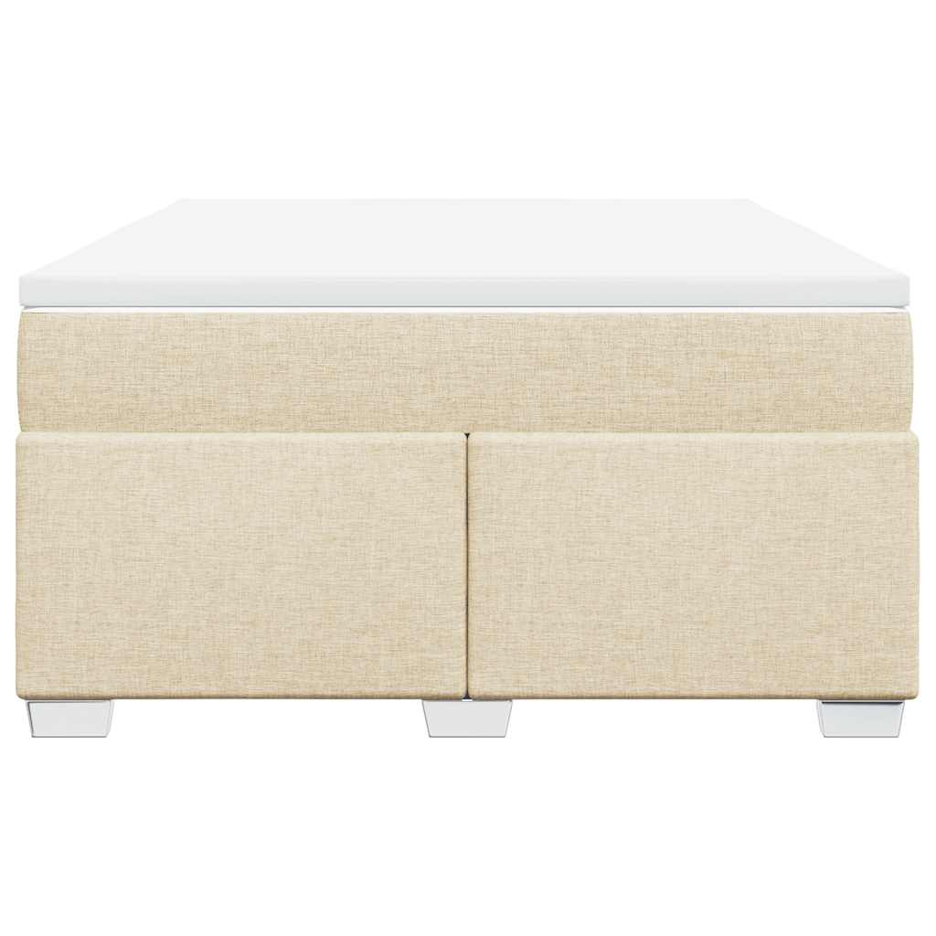 Sommier à lattes de lit avec matelas Crème 140x190 cm Tissu - XIOS