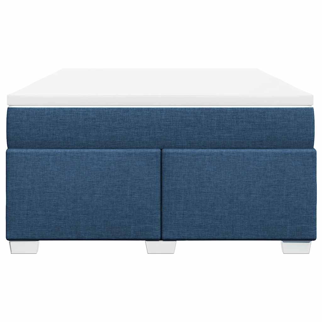 Sommier à lattes de lit avec matelas Bleu 140x190 cm Tissu - XIOS