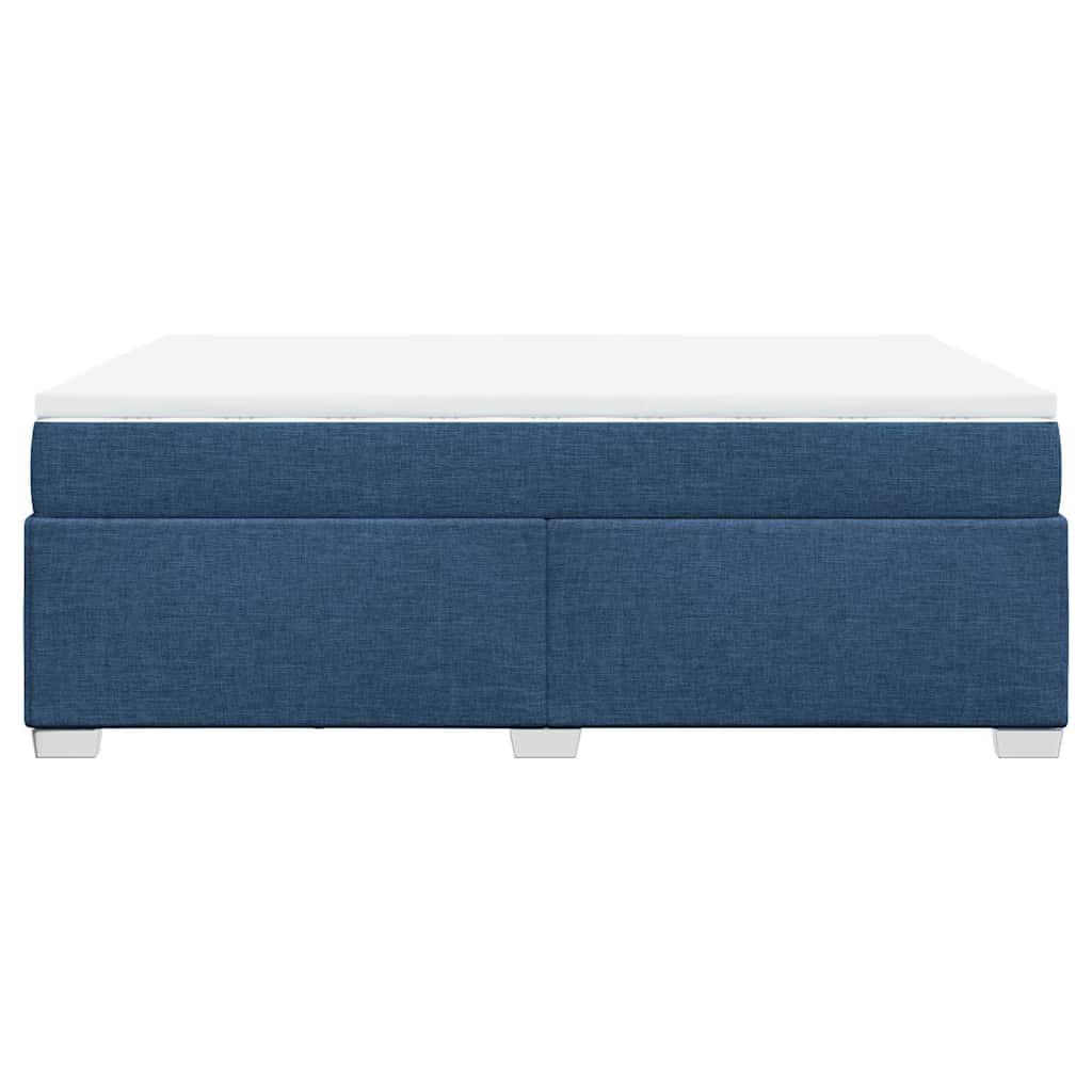 Sommier à lattes de lit avec matelas Bleu 140x190 cm Tissu - XIOS