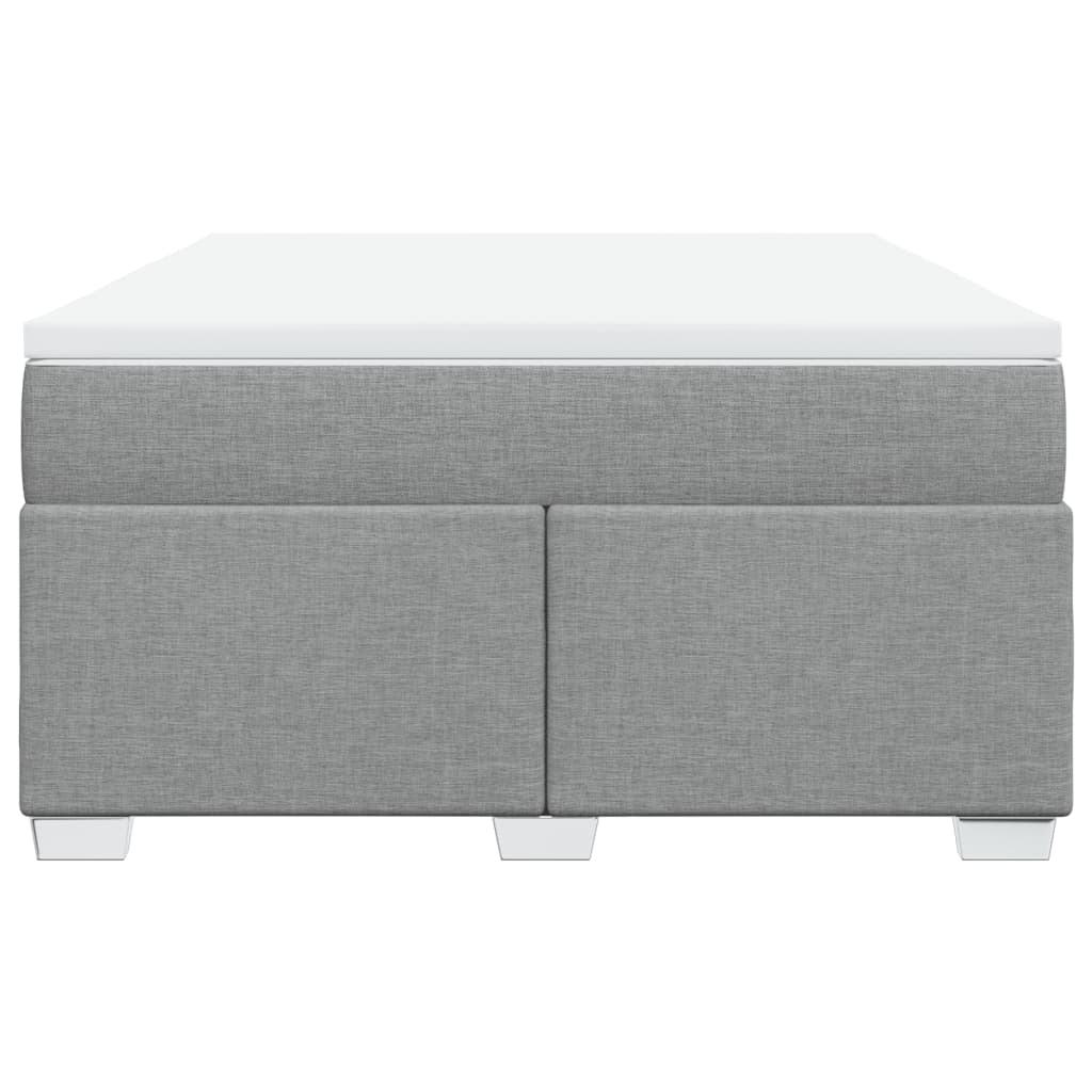 Sommier à lattes de lit avec matelas Gris clair 140x200cm Tissu