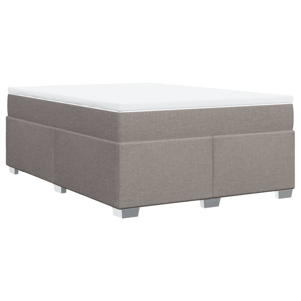 Sommier à lattes de lit avec matelas Taupe 140x200 cm Tissu - XIOS