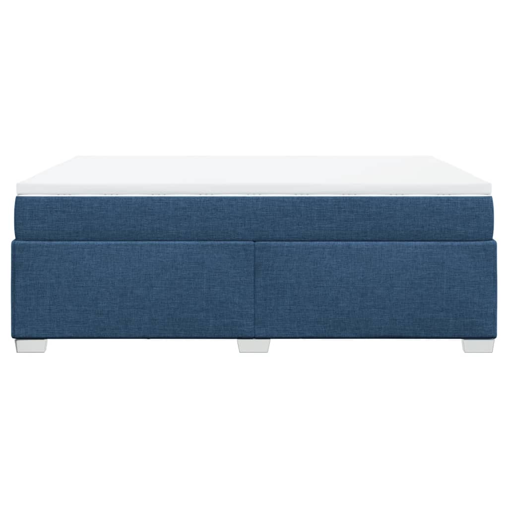 Sommier à lattes de lit avec matelas Bleu 140x200 cm Tissu - XIOS