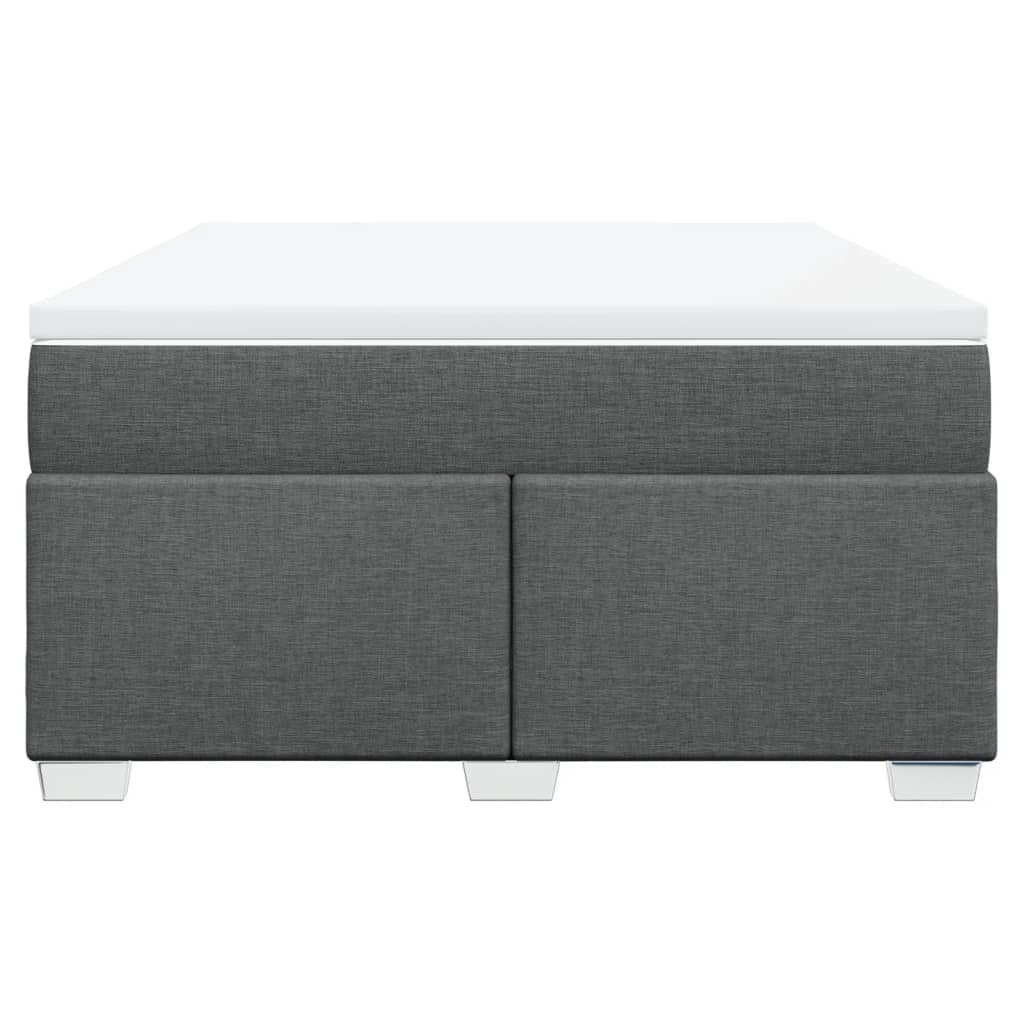 Sommier à lattes de lit avec matelas Gris foncé 160x200cm Tissu - XIOS