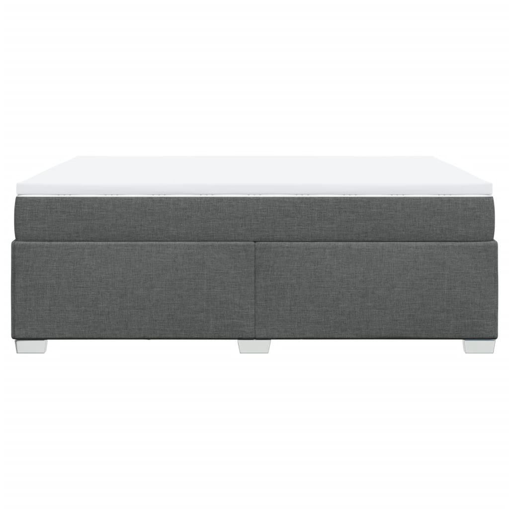 Sommier à lattes de lit avec matelas Gris foncé 160x200cm Tissu - XIOS
