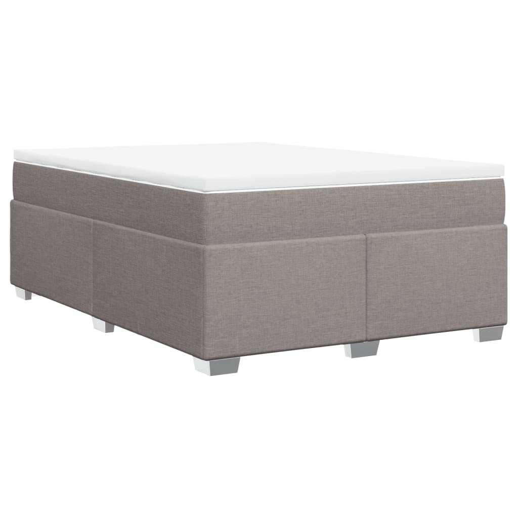 Sommier à lattes de lit avec matelas Taupe 160x200 cm Tissu - XIOS