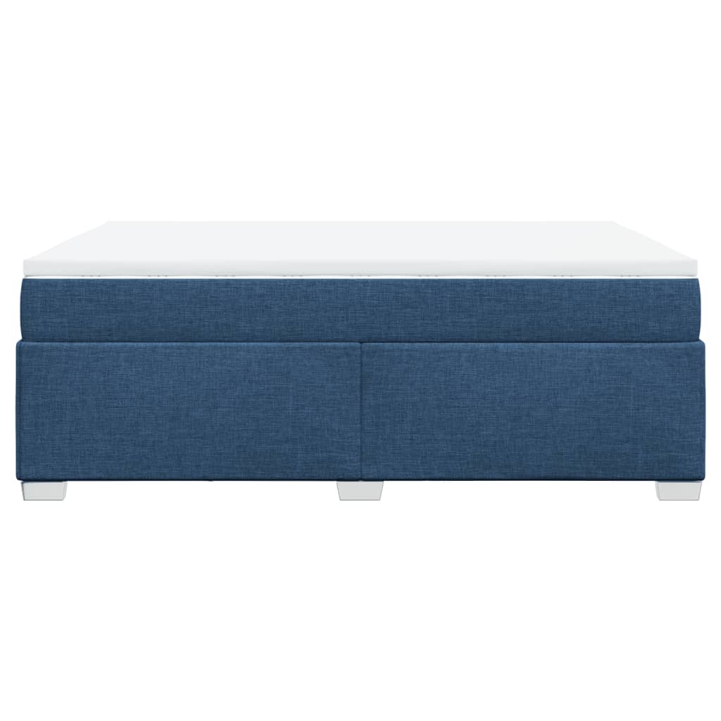 Sommier à lattes de lit avec matelas Bleu 160x200 cm Tissu - XIOS