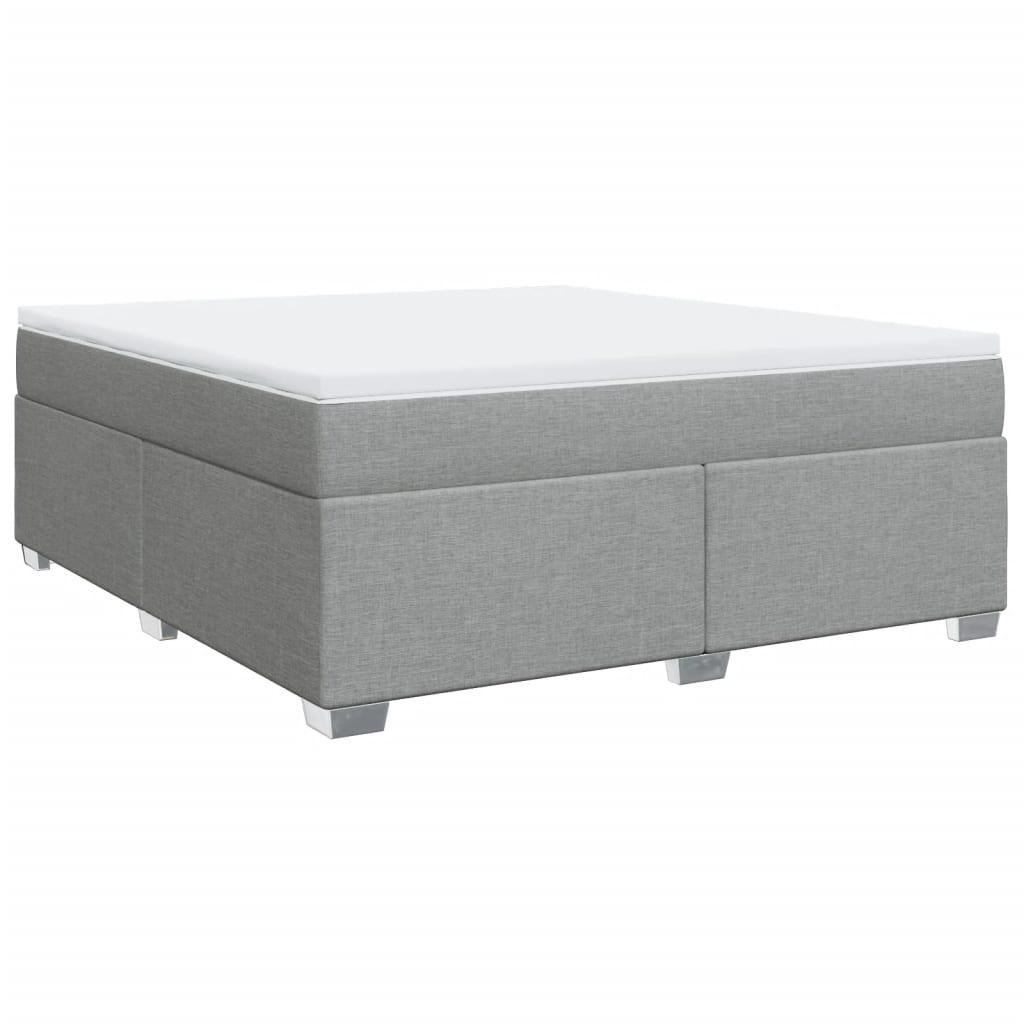 Sommier à lattes de lit avec matelas Gris clair 180x200cm Tissu - XIOS