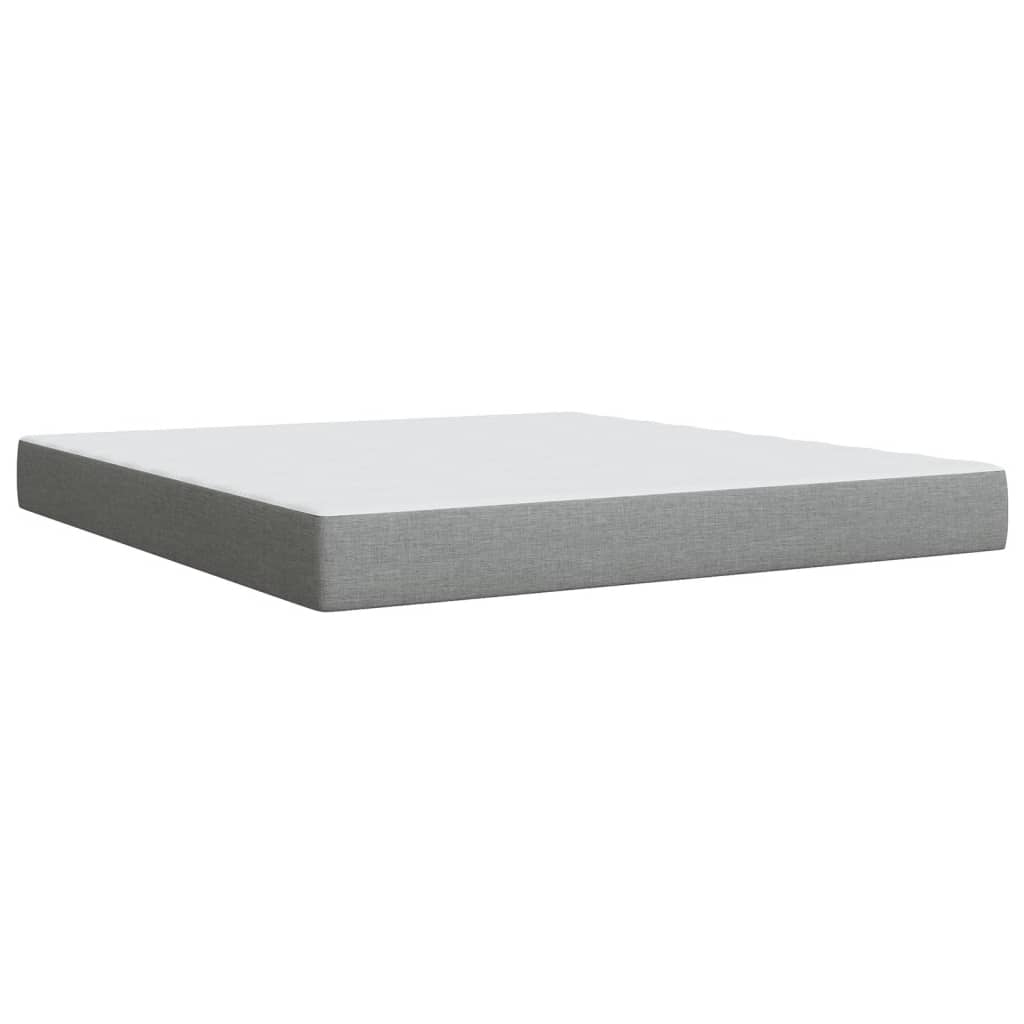 Sommier à lattes de lit avec matelas Gris clair 180x200cm Tissu - XIOS