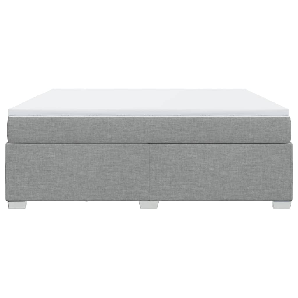 Sommier à lattes de lit avec matelas Gris clair 180x200cm Tissu