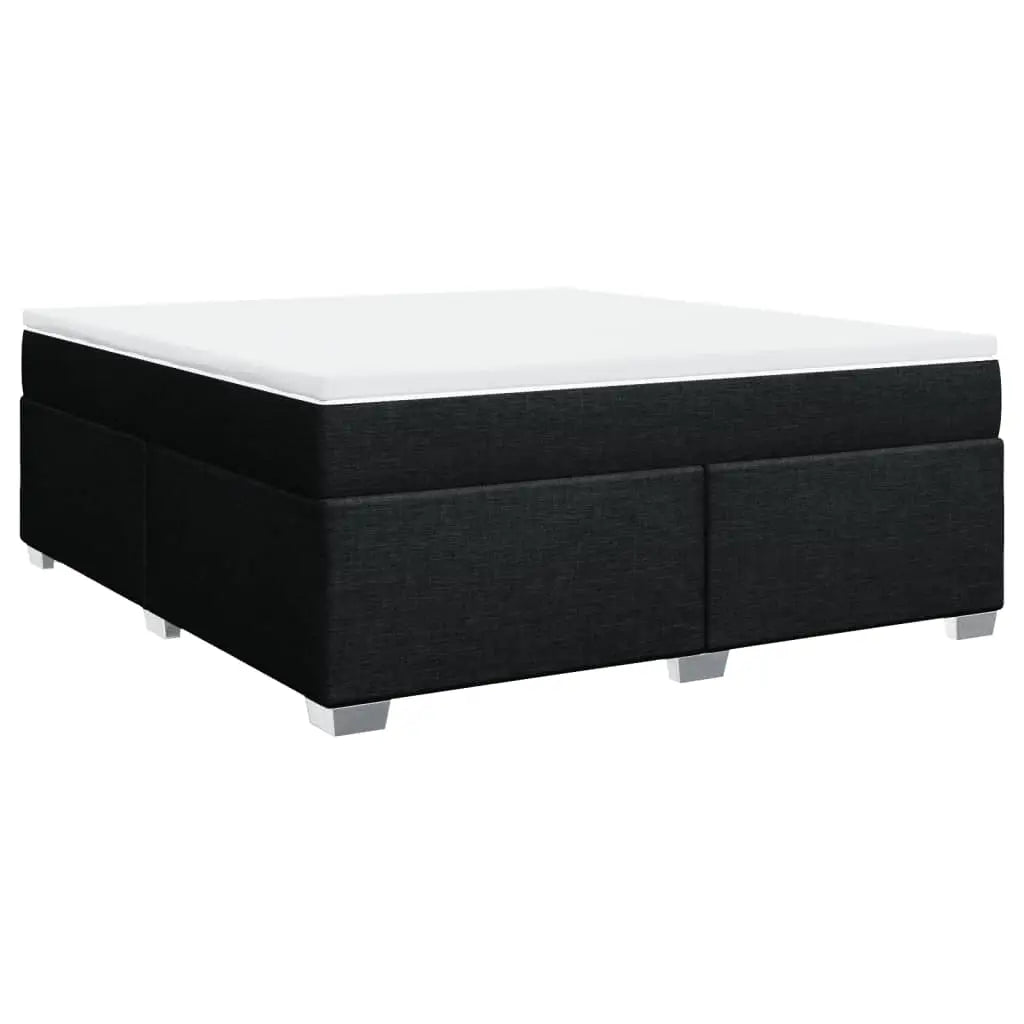Sommier à lattes de lit avec matelas Noir 180x200 cm Tissu - XIOS
