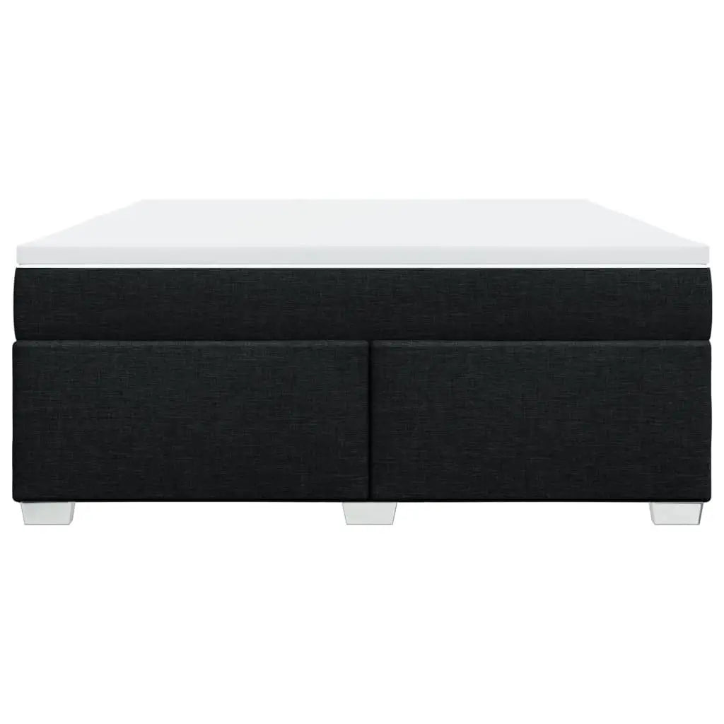 Sommier à lattes de lit avec matelas Noir 180x200 cm Tissu - XIOS
