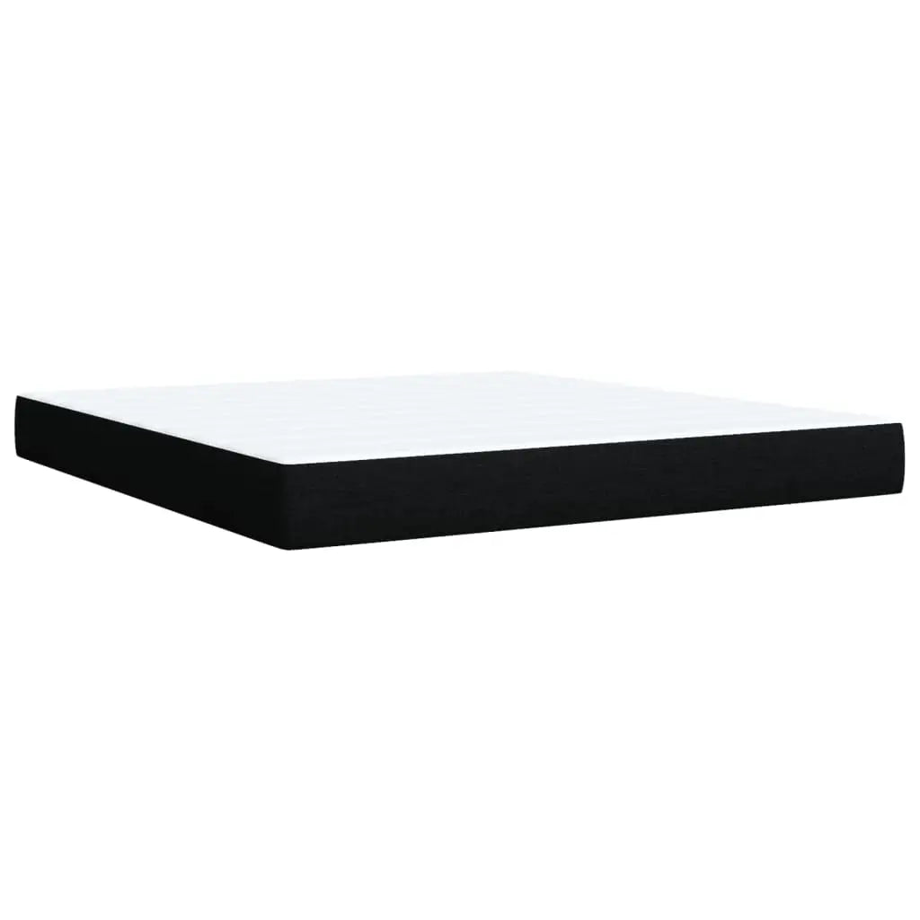 Sommier à lattes de lit avec matelas Noir 180x200 cm Tissu - XIOS