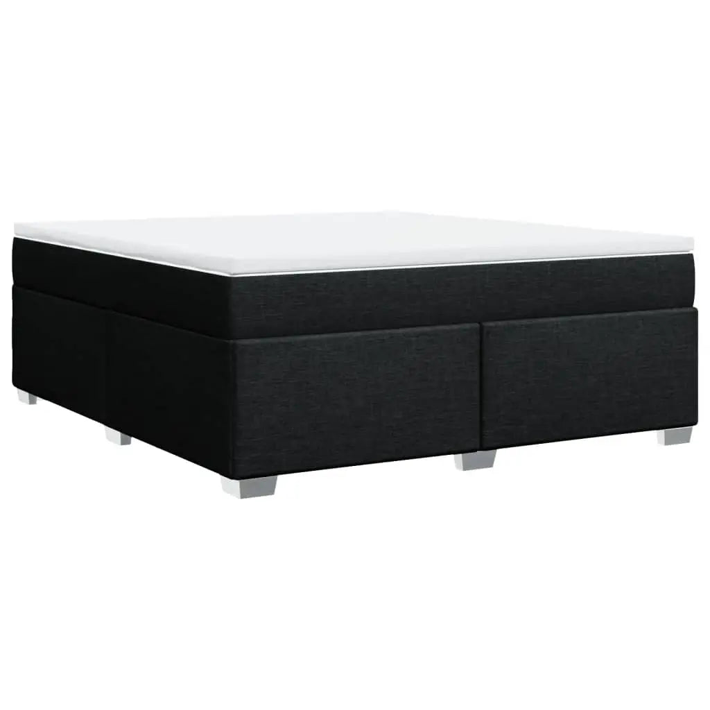 Sommier à lattes de lit avec matelas Noir 180x200 cm Tissu - XIOS