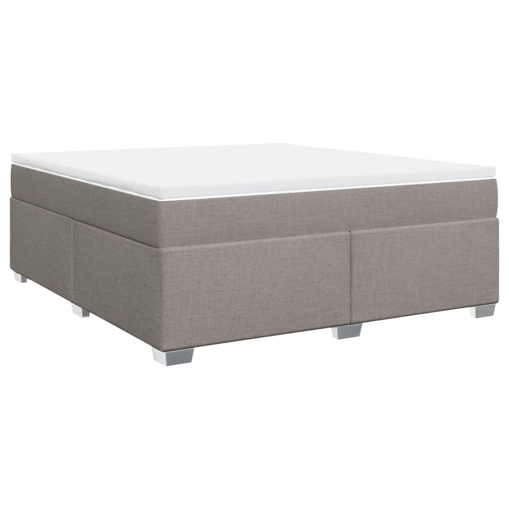 Sommier à lattes de lit avec matelas Taupe 180x200 cm Tissu - XIOS