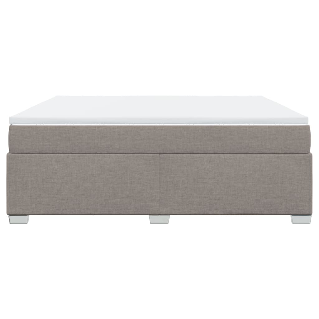 Sommier à lattes de lit avec matelas Taupe 180x200 cm Tissu - XIOS