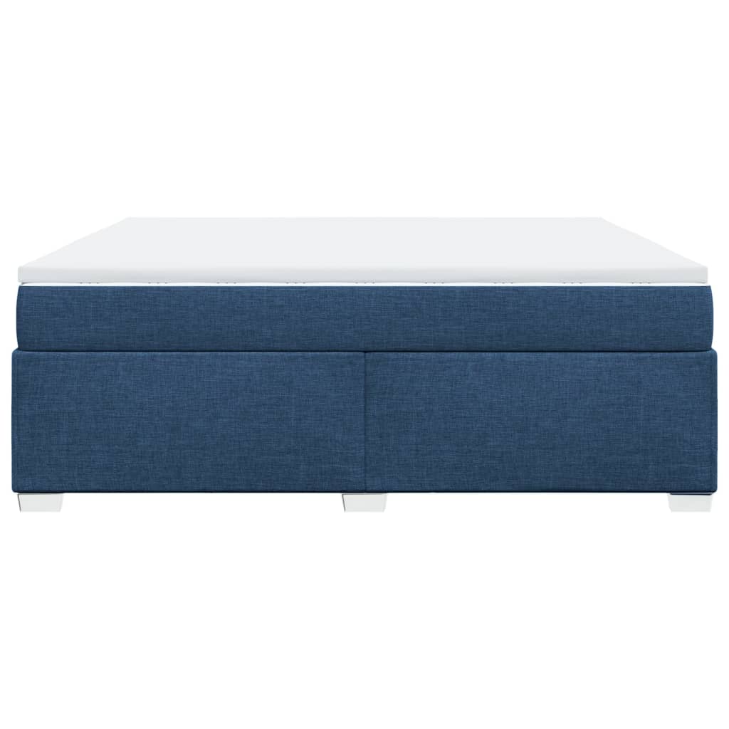 Sommier à lattes de lit avec matelas Bleu 180x200 cm Tissu