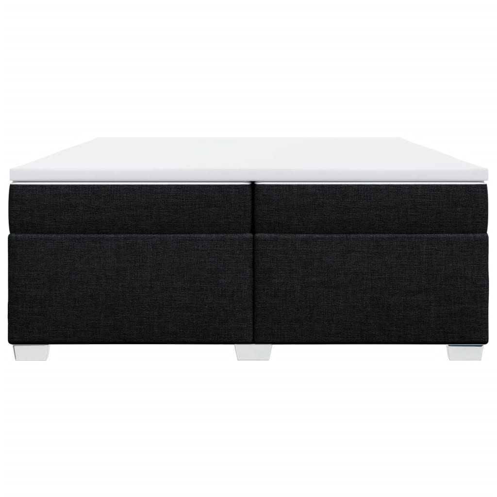 Sommier à lattes de lit avec matelas Noir 200x200 cm Tissu - XIOS