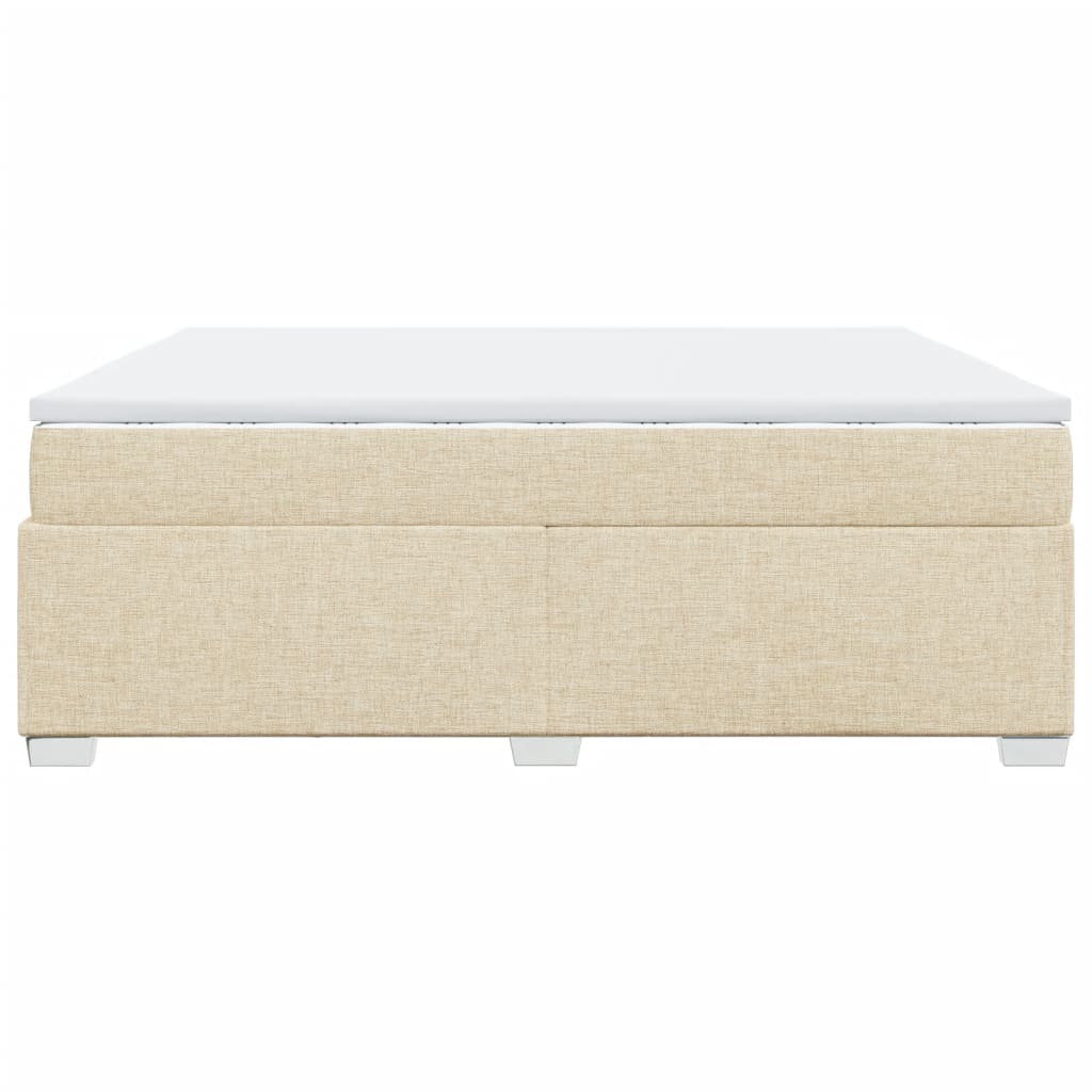 Sommier à lattes de lit avec matelas Crème 200x200 cm Tissu - XIOS