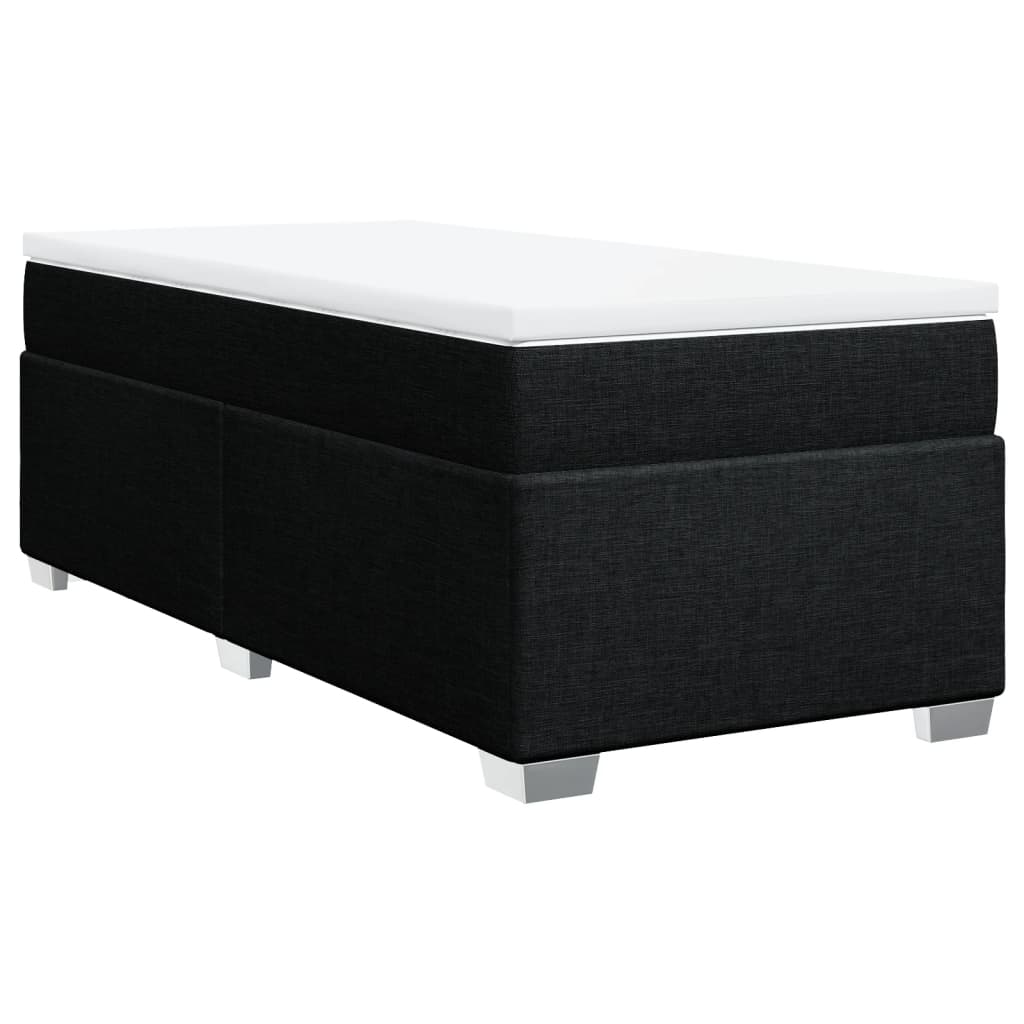 Sommier à lattes de lit avec matelas Noir 90x190 cm Tissu - XIOS