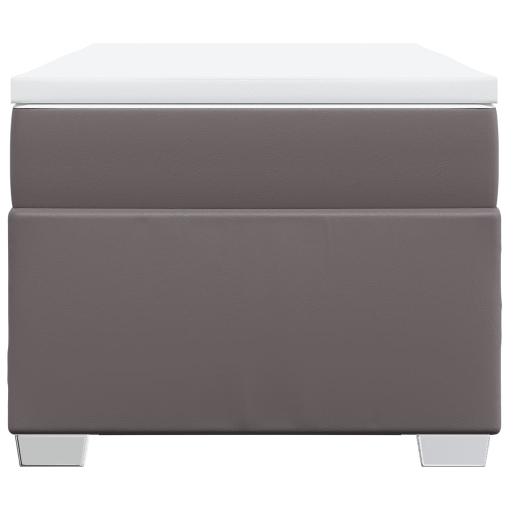 Sommier à lattes de lit avec matelas Gris 80x200 cm Similicuir - XIOS