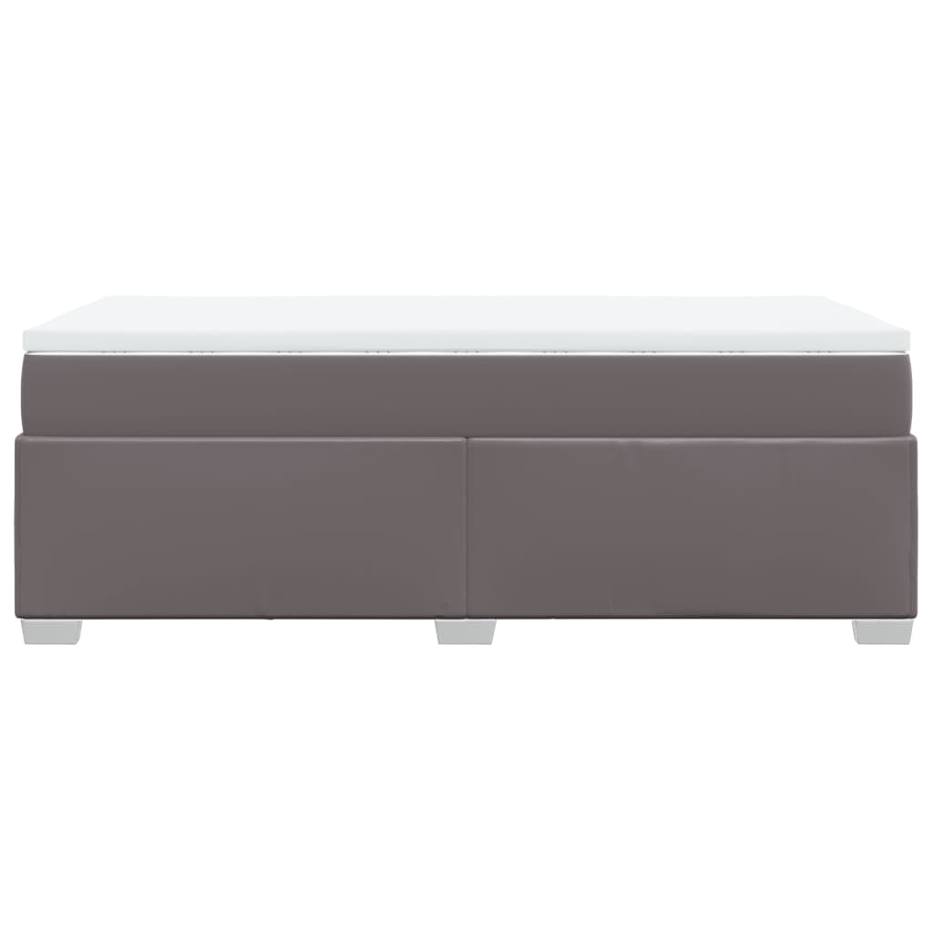 Sommier à lattes de lit avec matelas Gris 80x200 cm Similicuir - XIOS
