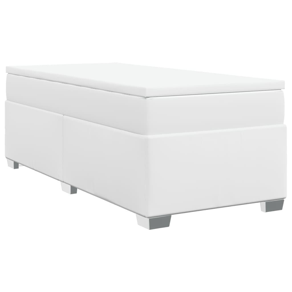 Sommier à lattes de lit avec matelas Blanc 90x190 cm Similicuir - XIOS