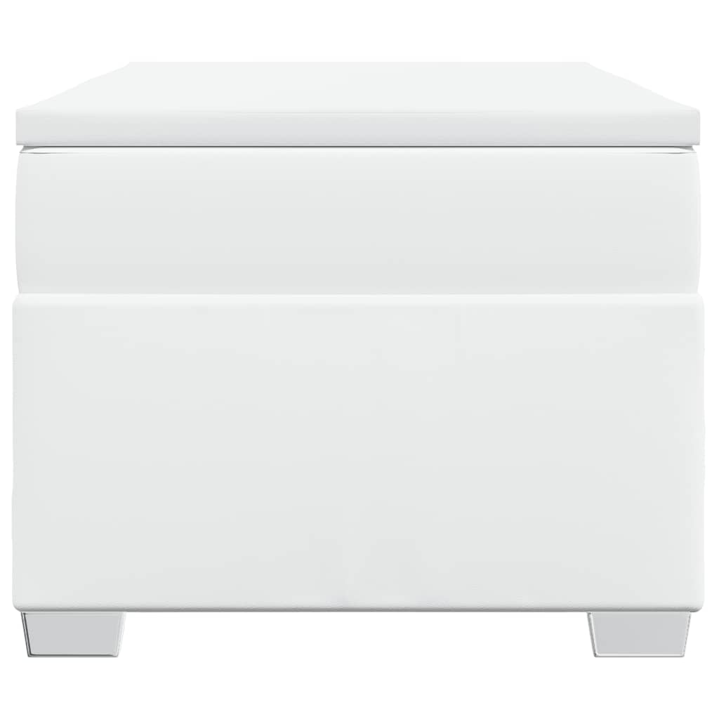 Sommier à lattes de lit avec matelas Blanc 90x190 cm Similicuir - XIOS
