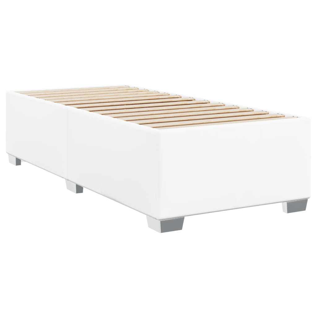 Sommier à lattes de lit avec matelas Blanc 90x190 cm Similicuir - XIOS