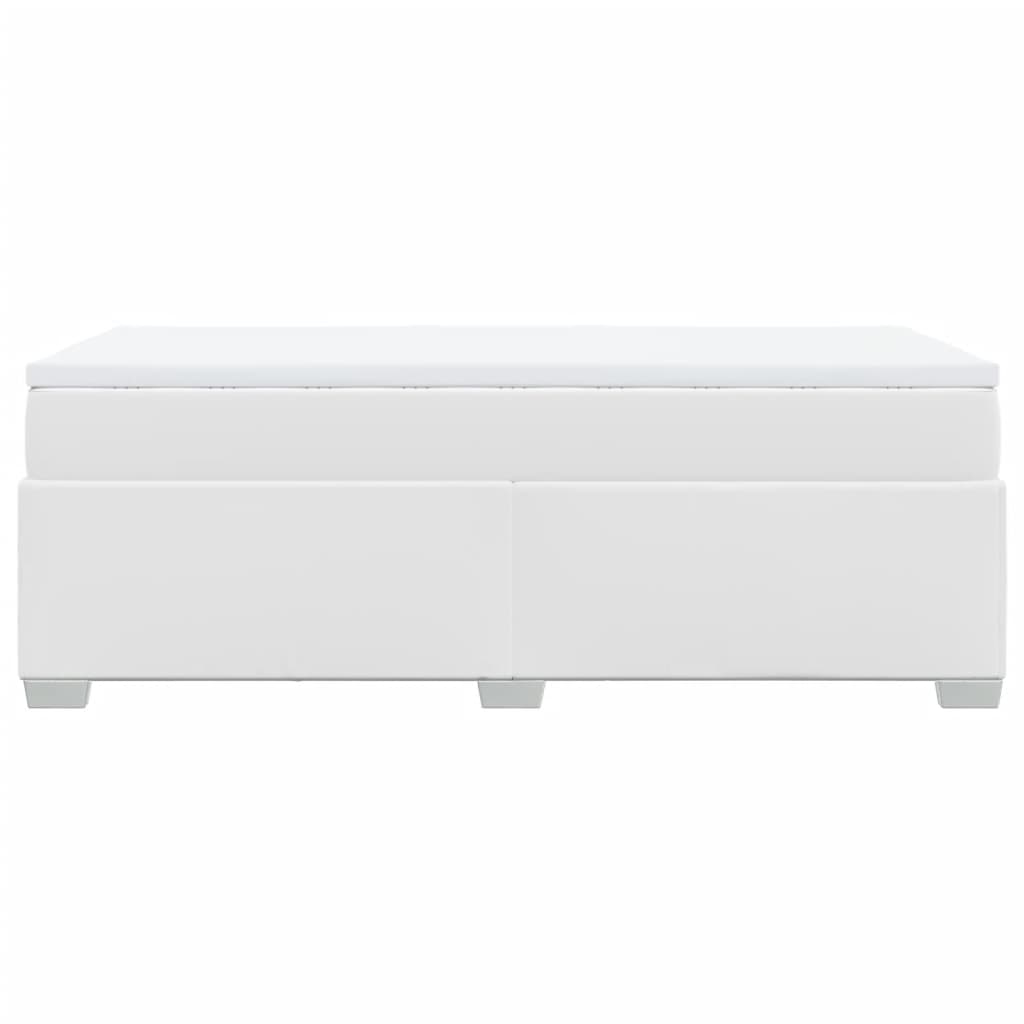 Sommier à lattes de lit avec matelas Blanc 90x190 cm Similicuir - XIOS
