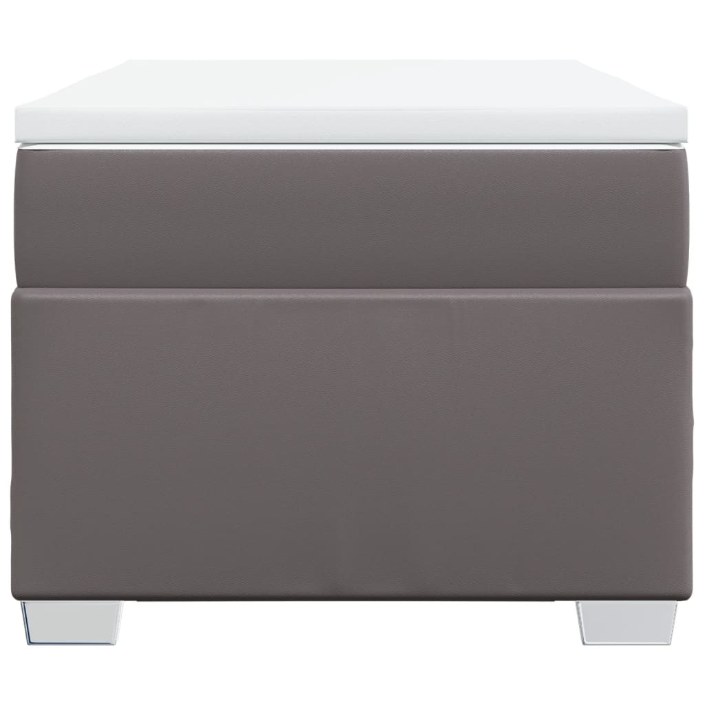 Sommier à lattes de lit avec matelas Gris 90x190 cm Similicuir - XIOS
