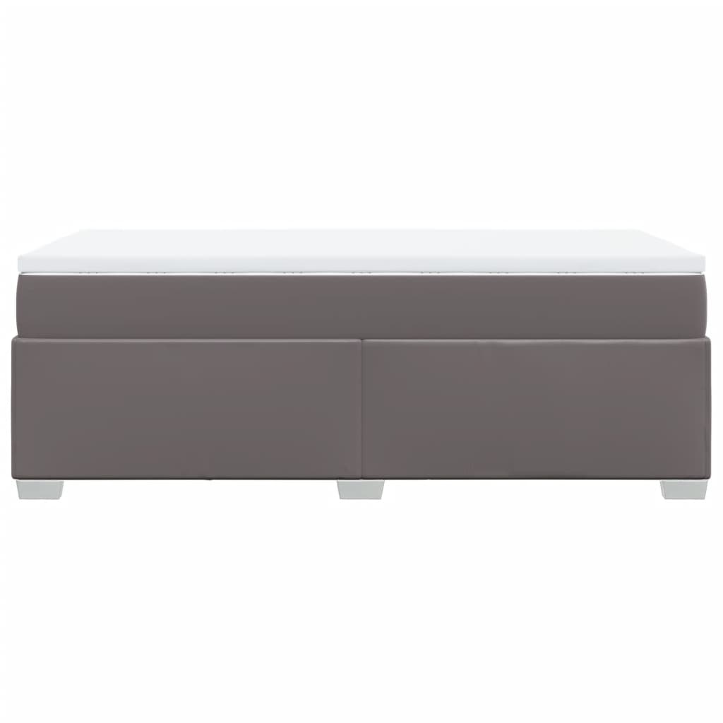 Sommier à lattes de lit avec matelas Gris 90x190 cm Similicuir - XIOS