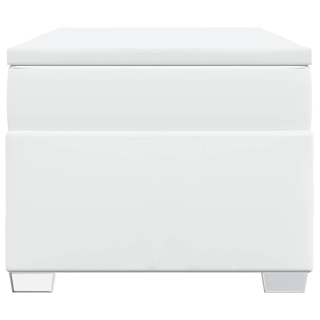 Sommier à lattes de lit avec matelas Blanc 90x200 cm Similicuir - XIOS