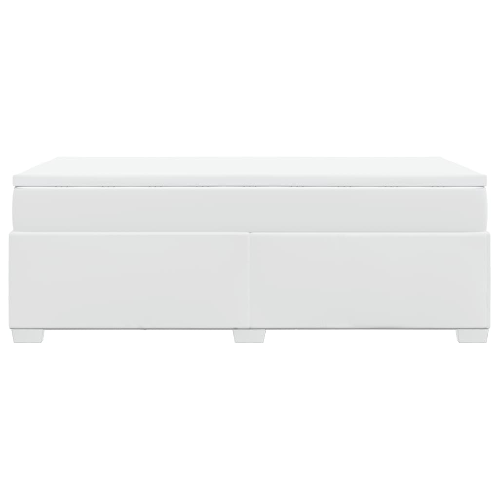 Sommier à lattes de lit avec matelas Blanc 90x200 cm Similicuir - XIOS