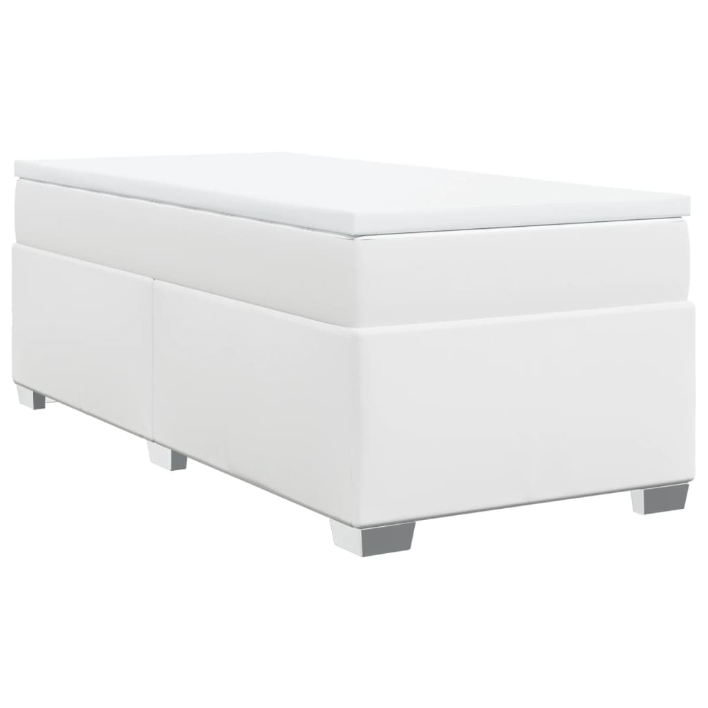 Sommier à lattes de lit avec matelas Blanc 90x200 cm Similicuir - XIOS