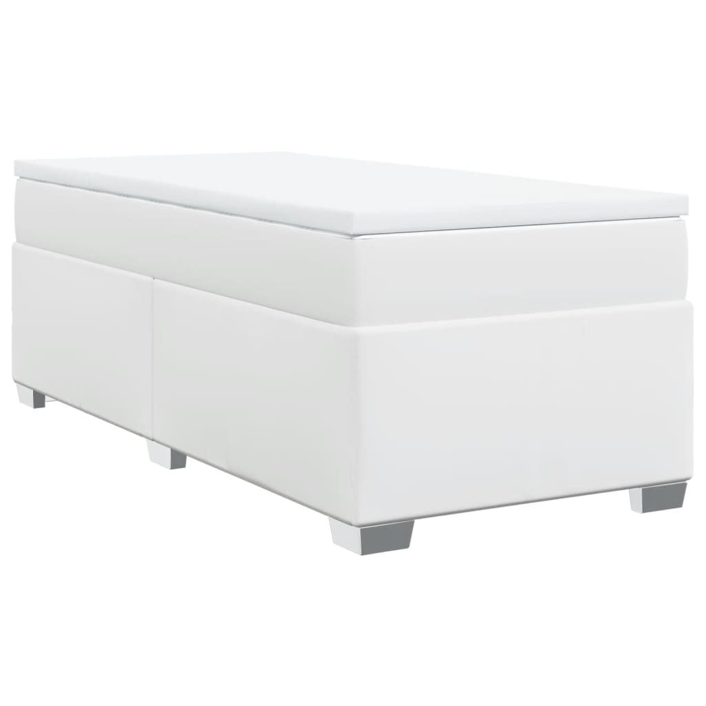 Sommier à lattes de lit avec matelas Blanc 100x200cm Similicuir - XIOS