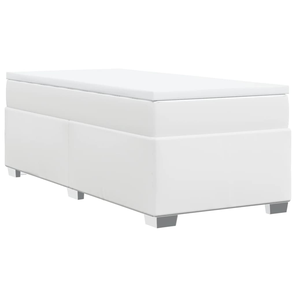 Sommier à lattes de lit avec matelas Blanc 100x200cm Similicuir - XIOS