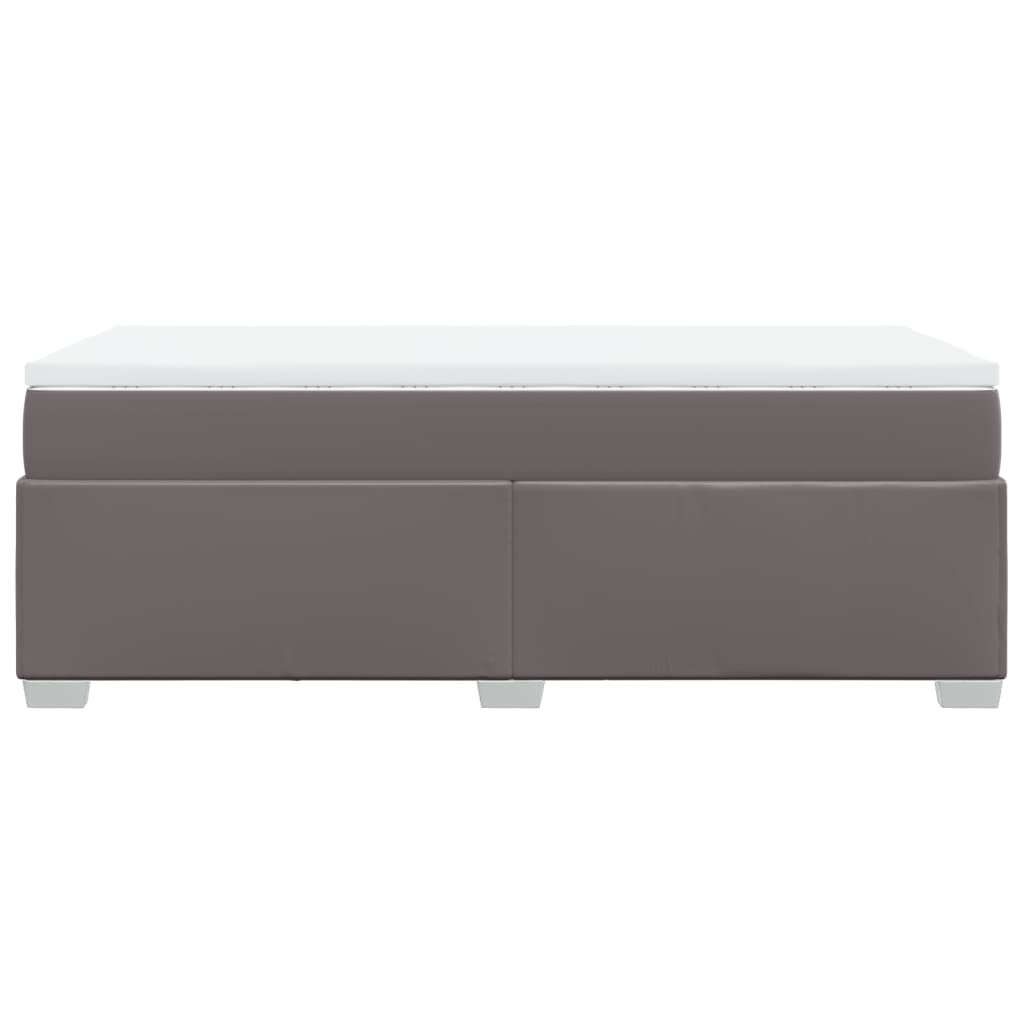 Sommier à lattes de lit avec matelas Gris 100x200 cm Similicuir - XIOS