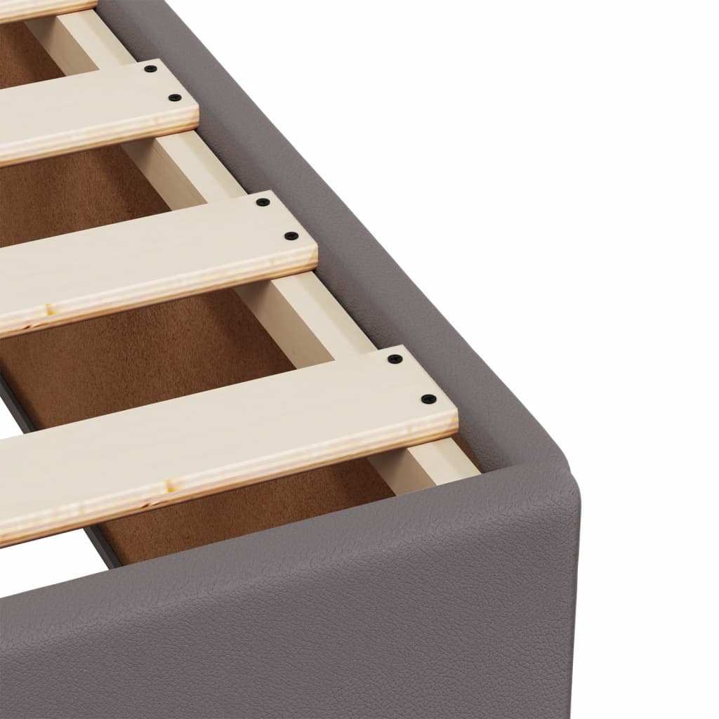 Sommier à lattes de lit avec matelas Gris 100x200 cm Similicuir - XIOS