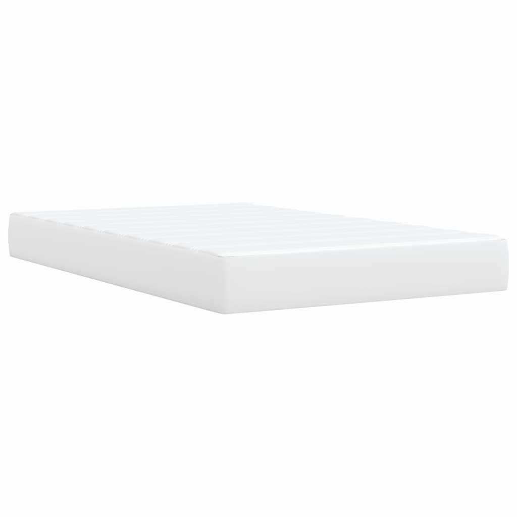 Sommier à lattes de lit avec matelas blanc 120x190cm similicuir - XIOS