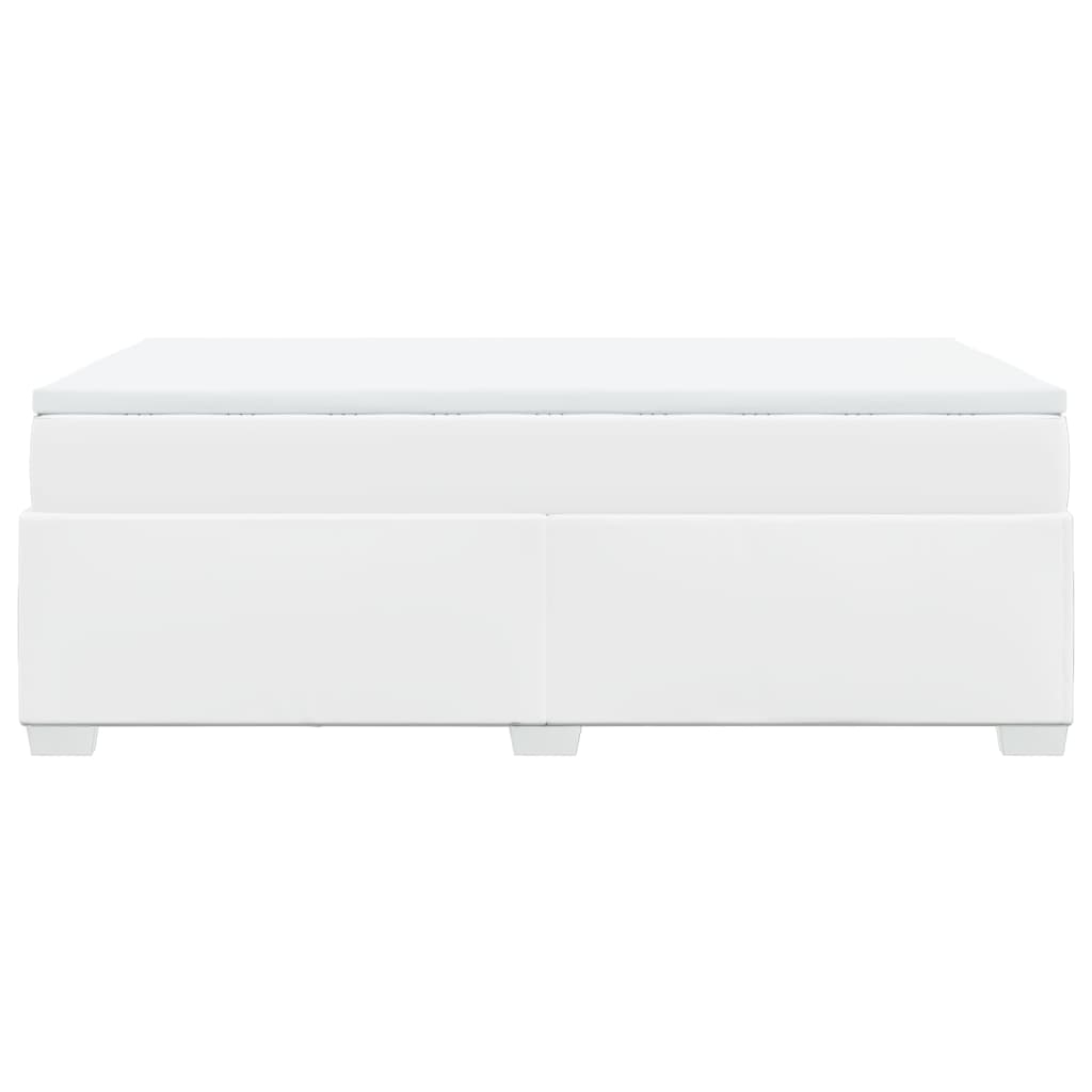 Sommier à lattes de lit avec matelas blanc 120x190cm similicuir - XIOS